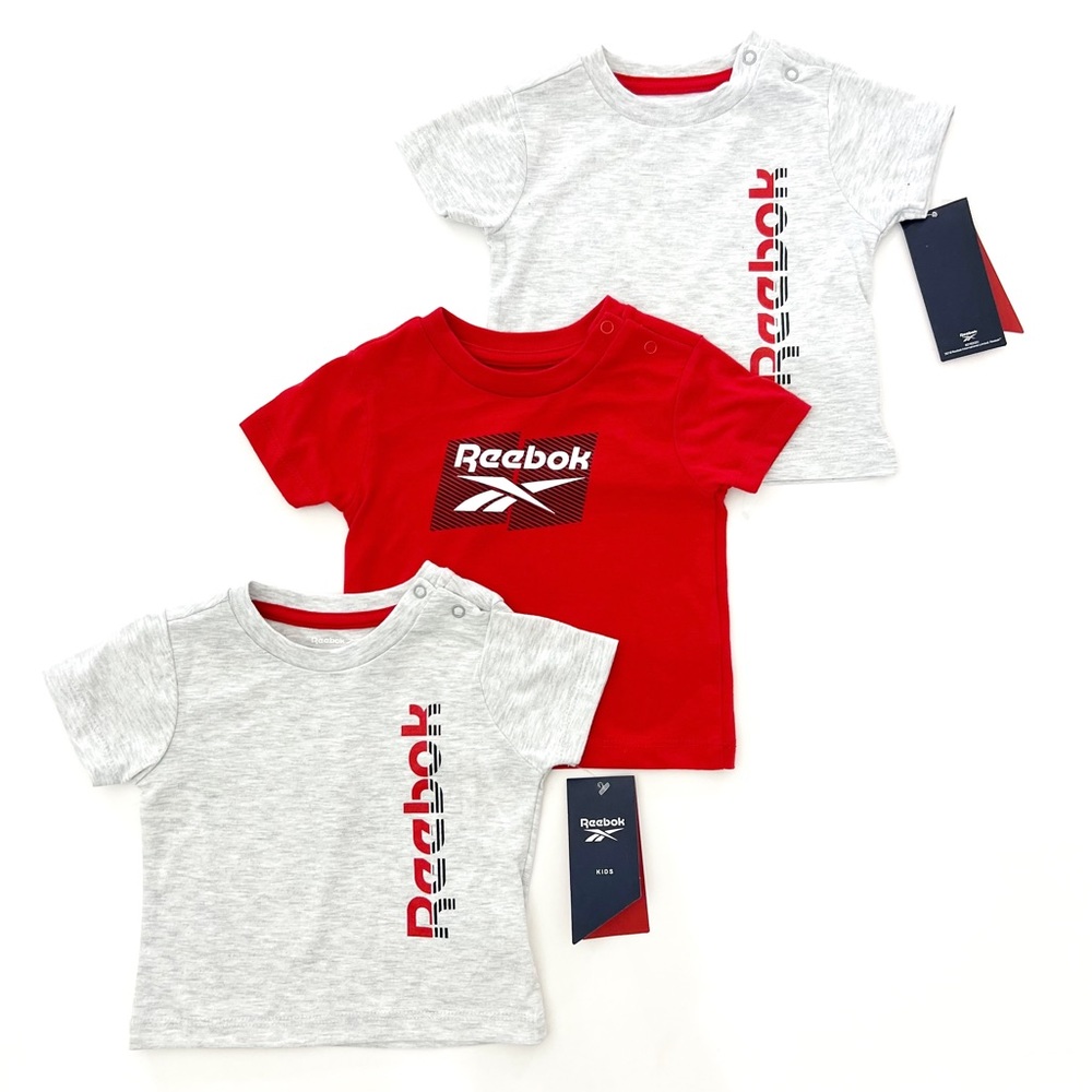 NEW Reebok Boys 3 Piece Short Sleeve T-shirt Set